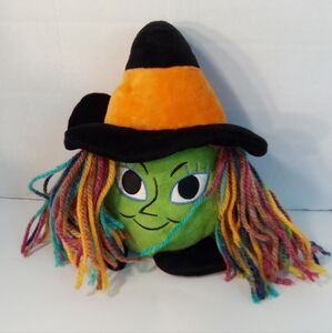 Creatology Halloween Witch Round Stuffed Animal Plush with Yarn Hair